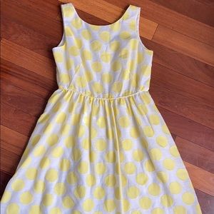 Yellow Polka Dot Low Back Loft Dress
